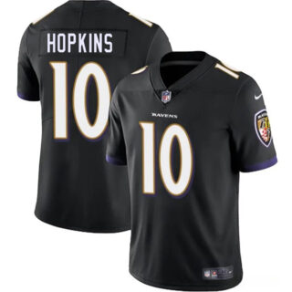 Men's Baltimore Ravens #10 DeAndre Hopkins Black Vapor Limited Football Jersey