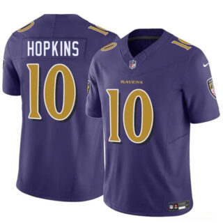 Men's Baltimore Ravens #10 DeAndre Hopkins Purple 2025 F.U.S.E. Vapor Limited Football Jersey