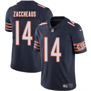 Men's Chicago Bears #14 Olamide Zaccheaus Navy 2025 Vapor Stitched Football Jersey