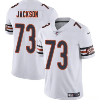 Men's Chicago Bears #73 Jonah Jackson White 2025 Vapor Stitched Football Jersey