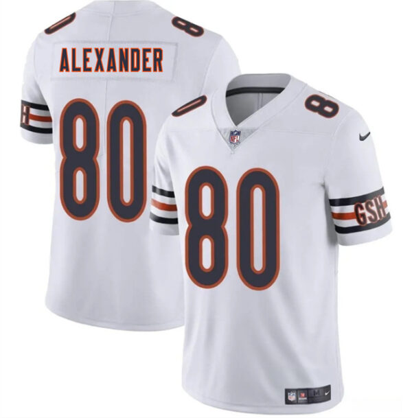 Men's Chicago Bears #80 Maurice Alexander White 2025 Vapor Stitched Football Jersey