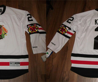 Men's Chicago Blackhawks #2 Duncan Keith White Stitched Hockey Jersey