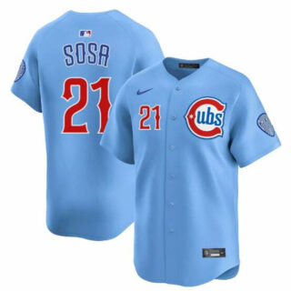 Youth Chicago Cubs #21 Sammy Sosa Blue 2024 25 2nd Alternate Limited Stitched Baseball Jersey