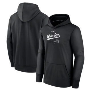 Men's Chicago White Sox Black Collection Practice Performance Pullover Hoodie