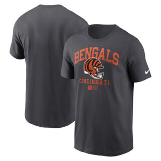 Men's Cincinnati Bengals Anthracite Helmet Essential T-Shirt