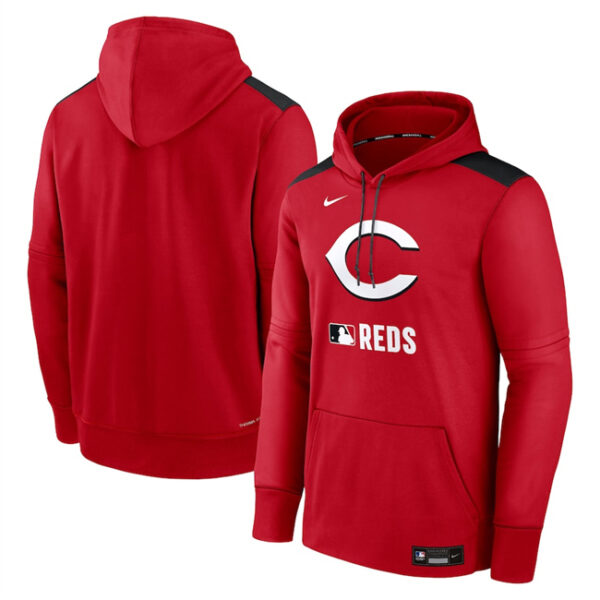 Men's Cincinnati Reds Red Collection Performance Pullover Hoodie