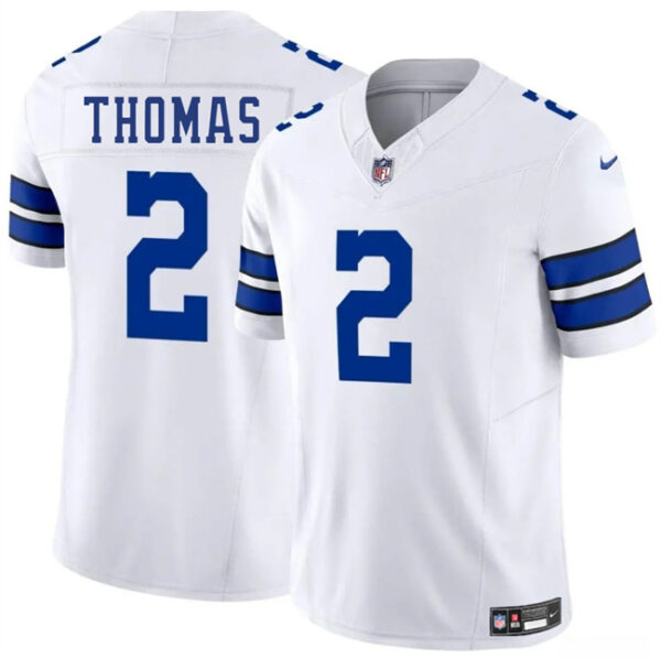 Men's Dallas Cowboys #2 Juanyeh Thomas White 2025 F.U.S.E Vapor Untouchable Limited Stitched Football Jersey