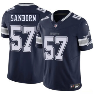 Men's Dallas Cowboys #57 Jack Sanborn Navy 2025 F.U.S.E Vapor Untouchable Limited Stitched Football Jersey