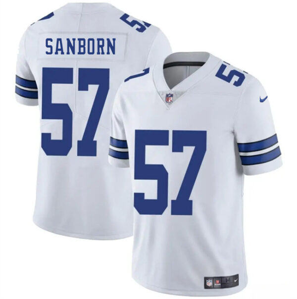 Men's Dallas Cowboys #57 Jack Sanborn White 2025 Vapor Untouchable Limited Stitched Football Jersey
