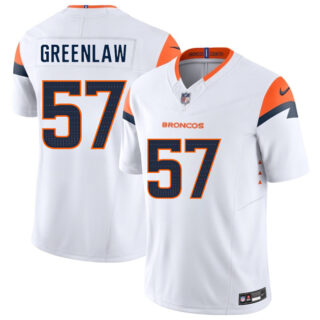 Men's Denver Broncos #57 Dre Greenlaw White 2024 F.U.S.E. Vapor Limited Stitched Football Jersey