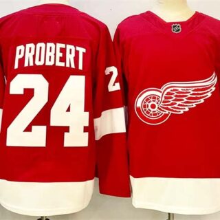 Men's Detroit Red Wings #24 Bob Probert Red 2024-25 Stitched Jersey