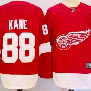 Men's Detroit Red Wings #88 Patrick Kane Red 2024-25 Stitched Jersey