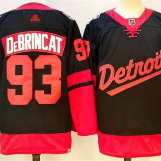 Men's Detroit Red Wings #93 Alex DeBrincat Black 2024-25 Stitched Jersey