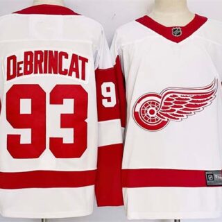 Men's Detroit Red Wings #93 Alex DeBrincat White 2024-25 Stitched Jersey