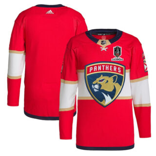 Men's Florida Panthers Blank Red Home 2024 Stanley Cup Champions Stitched Jersey