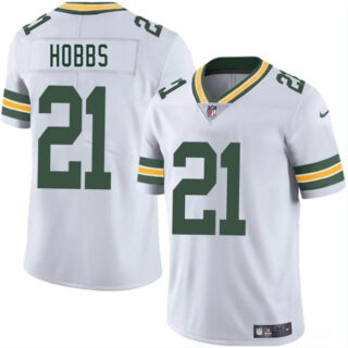 Men's Green Bay Packers #21 Nate Hobbs White 2025 Vapor Untouchable Limited Stitched Jersey