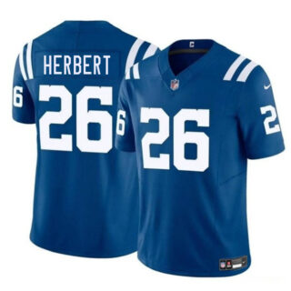Men's Indianapolis Colts #26 Khalil Herbert Blue 2025 F.U.S.E. Vapor Limited Stitched Football Jersey