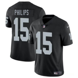 Men's Las Vegas Raiders #15 Kyle Philips Black 2025 Vapor Stitched Football Jersey