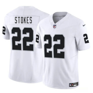 Men's Las Vegas Raiders #22 Eric Stokes White 2025 F.U.S.E. Vapor Stitched Football Jersey