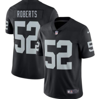 Men's Las Vegas Raiders #52 Elandon Roberts Black 2025 Vapor Stitched Football Jersey