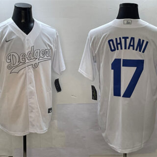Men's Los Angeles Dodgers #17 Shohei Ohtani White Fashion Cool Base Stitched Baseball Jersey