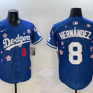 Men's Los Angeles Dodgers #8 Enrique Hernandez Royal 2025 Tokyo Series Limited Stitched Baseball Jersey