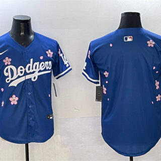 Men's Los Angeles Dodgers Blank Royal 2025 Tokyo Series Limited Stitched Baseball Jersey