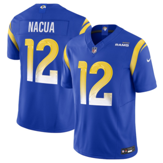 Men's Los Angeles Rams #12 Puka Nacua Blue 2024 F.U.S.E. Vapor Untouchable Stitched Football Jersey