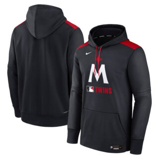Men's Minnesota Twins Navy Collection Performance Pullover Hoodie