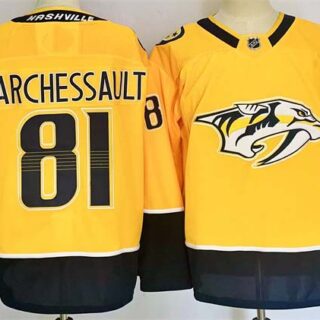 Men's Nashville Predators #81 Jonathan Marchessault Gold 2024-25 Home Stitched Hockey Jersey