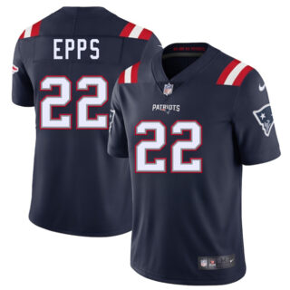 Men's New England Patriots #22 Marcus Epps Navy 2025 Vapor Limited Stitched Football Jersey