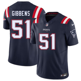Men's New England Patriots #51 Jack Gibbens Navy 2025 F.U.S.E. Vapor Limited Stitched Football Jersey