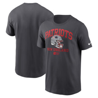 Men's New England Patriots Anthracite Helmet Essential T-Shirt
