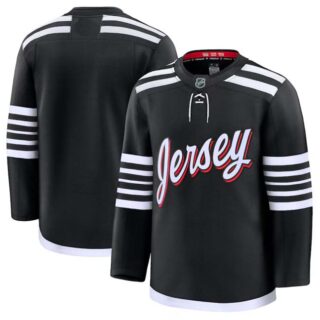 Men's New Jersey Devils Blank Black 2024-25 Alternate Stitched Hockey Jersey
