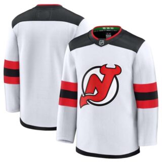 Men's New Jersey Devils Blank White 2024-25 Away Stitched Hockey Jersey
