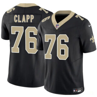 Men's New Orleans Saints #76 Will Clapp Black F.U.S.E Vapor Limited Stitched Football Jersey