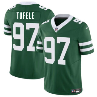 Men's New York Jets #97 Jay Tufele Green 2025 F.U.S.E. Vapor Untouchable Limited Stitched Jersey