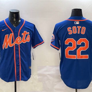 Men's New York Mets #22 Juan Soto Royal 2025 Spring Training Alternate Limited Stitched Baseball Jersey