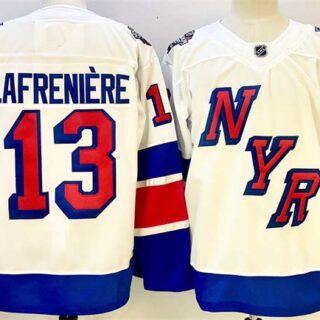 Men's New York Rangers #13 Alexis Lafreniere White 2024-25 Stadium Series Stitched Jersey