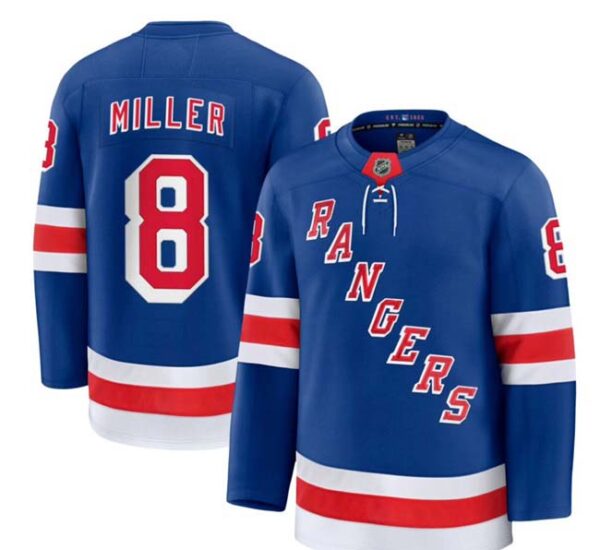 Men's New York Rangers #8 J.T. Miller Royal 2024-25 Home Stitched Hockey Jersey