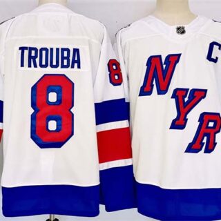 Men's New York Rangers #8 Jacob Trouba White 2024-25 Stadium Series Stitched Jersey