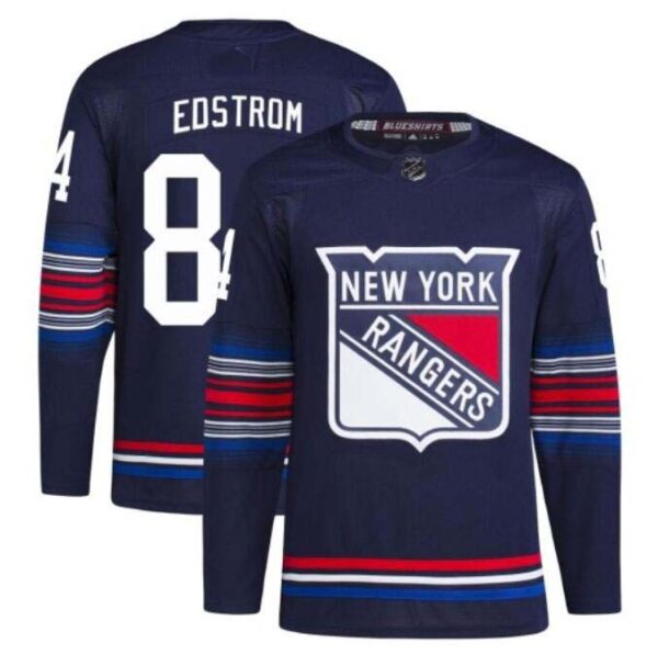 Men's New York Rangers #84 Adam Edstrom Navy Stitched Jersey
