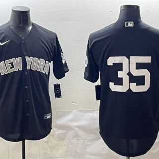 Men's New York Yankees #35 Cody Bellinger Black Cool Base Stitched Baseball Jersey