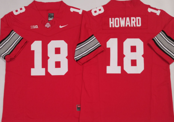 Men's Ohio State Buckeyes #18 Will Howard Red 2025 F.U.S.E. Limited Stitched Jersey