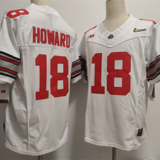 Men's Ohio State Buckeyes #18 Will Howard White F.U.S.E. Limited Stitched Jersey