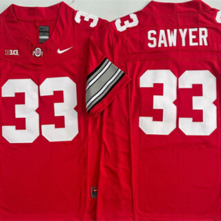 Men's Ohio State Buckeyes #33 Jack Sawyer Red 2025 F.U.S.E. Limited Stitched Jersey