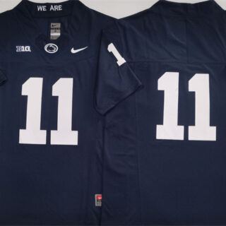 Men's Penn State Nittany Lions #11 Abdul Carter Navy 2024 F.U.S.E. No Name Stitched Jersey