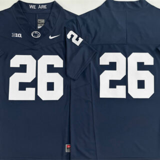 Men's Penn State Nittany Lions #26 Saquon Barkley Navy 2024 F.U.S.E. No Name Stitched Jersey