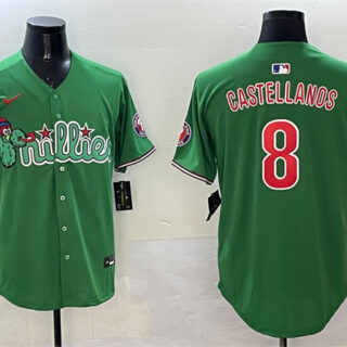 Men's Philadelphia Phillies #8 Nick Castellanos Green Phanatic Limited Stitched Jersey