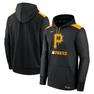 Men's Pittsburgh Pirates Black Collection Performance Pullover Hoodie